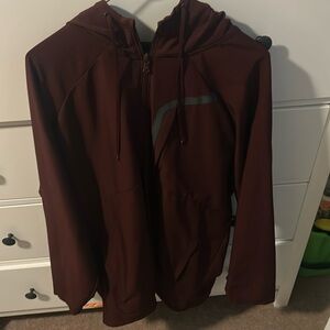 Burgundy under armour rain wind jacket